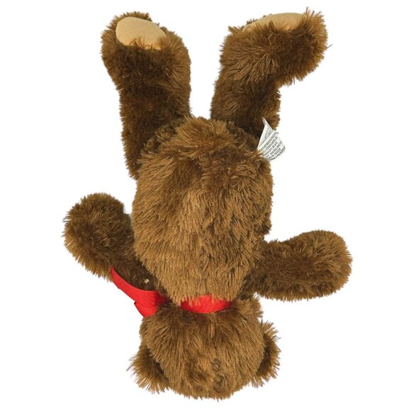 Russell Stover Candy Plush Teddy Bear Brown 17" Red Bow Weighted bottom - Picture 4 of 5